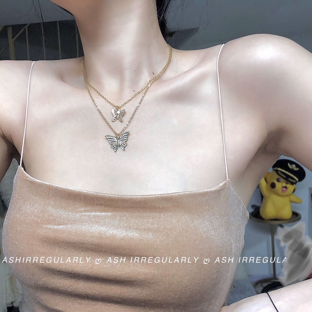 Vòng Cổ Mặt Hình Bướm Phong Cách Hàn Quốc Cho Nữ
