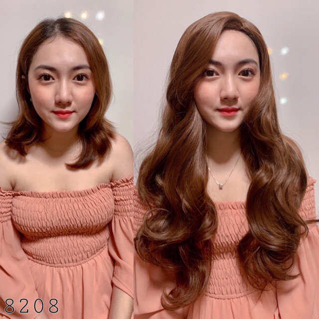 Tóc giả cao cấp🥰 freeship 50k🥰 tóc 2 mái bát xoăn- tặng lưới chùm tóc- hình thật