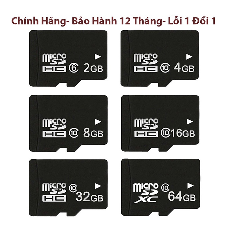 Bán Buôn - Thẻ nhớ Class 10 microSDHC Ultra 64GB 32 16 8 4 GB upto 80MB/s