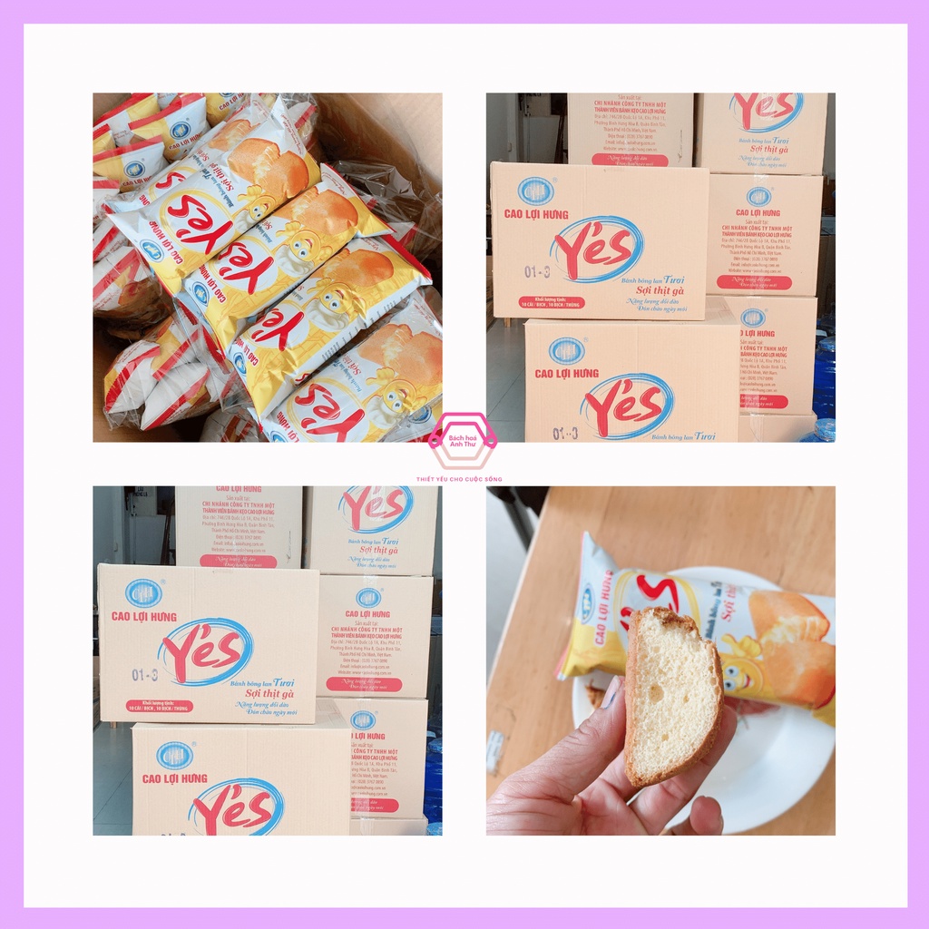 Freeship_Bánh ăn sáng bông lan sợi thịt gà Cao Lợi Hưng_Bữa sáng năng lượng ,dinh dưỡng và tiện lợi_bịch 10 gói_1 gói 45