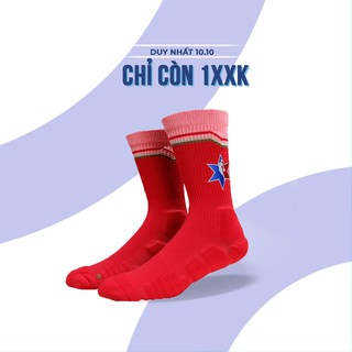 Tất BÓNG RỔ All Star NBA 2020 Đỏ 🚛 FREESHIP 🚛 2019 Tất Vớ Thể Thao Nam Nữ Cổ Cao Có Đệm Cushion Chống Trượt Thoáng Khí