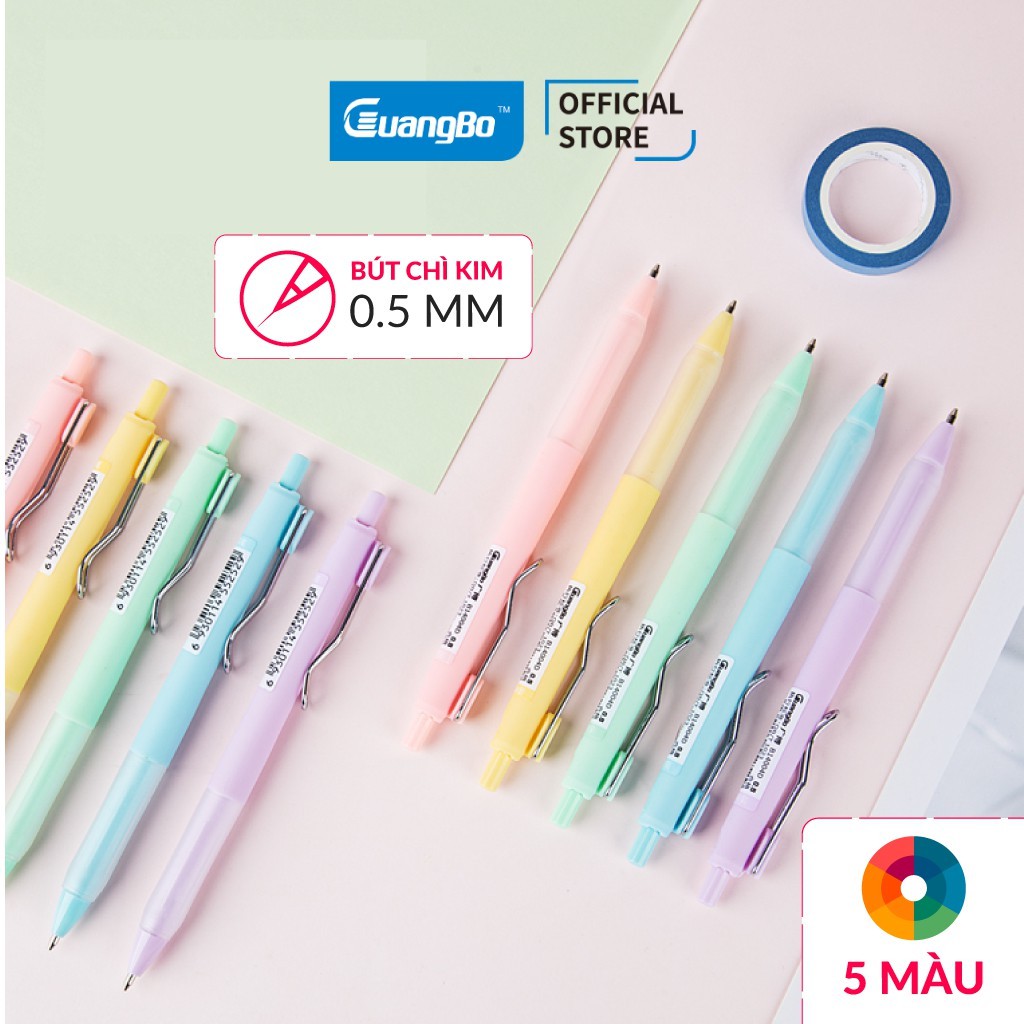 Bút chì kim bấm 0.5mm GuangBo 14003D - 5 màu | Shopee Việt Nam