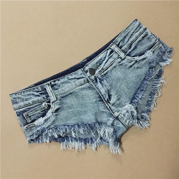 Quần Short Denim lưng thấp thiết kế quyến rũ cho nữ