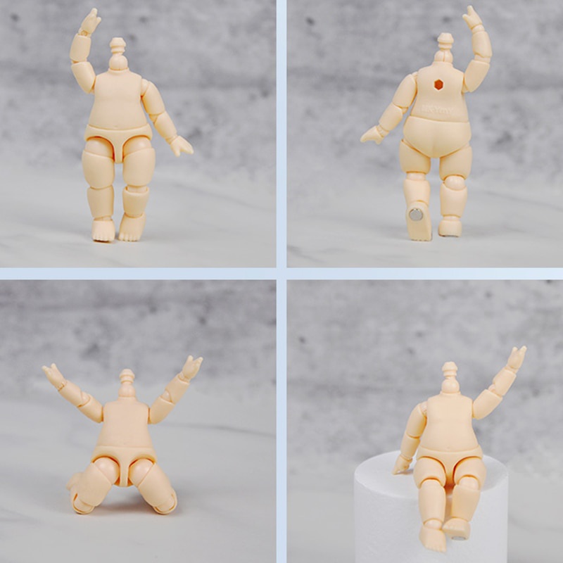 Mô Hình Cơ Thể Búp Bê Yhmy + Đầu + Vải + Giày Ob11 Có Thể Di Chuyển Được