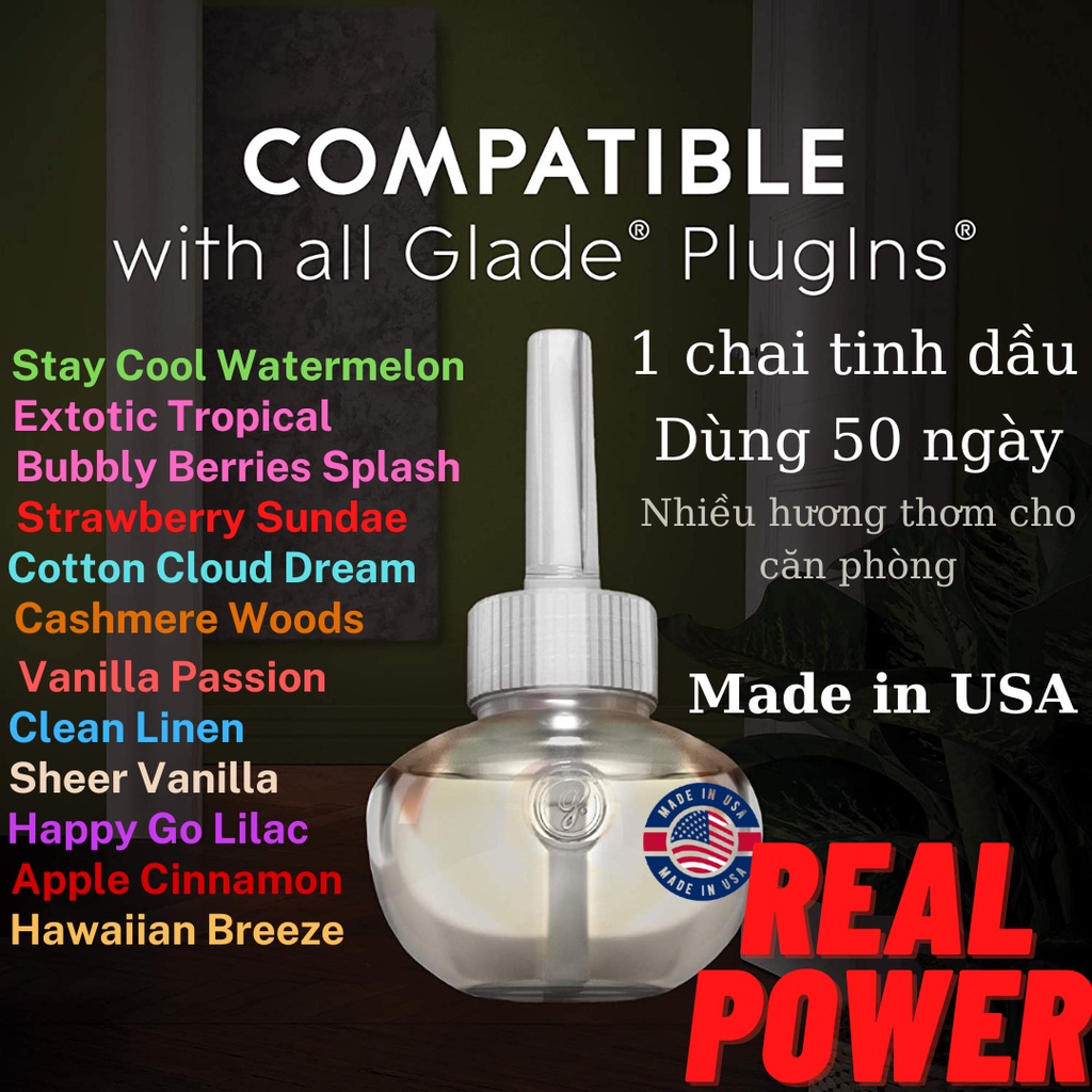 Tách vỉ lẻ 1 chai Tinh Dầu Thơm Phòng Glade Scent Oils