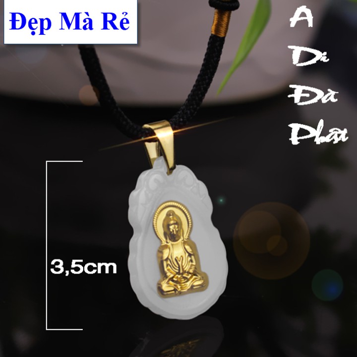 Dây dù vòng cổ nữ mặt phật a di đà - Cam kết 1 đổi 1 nếu hoen, gỉ sét