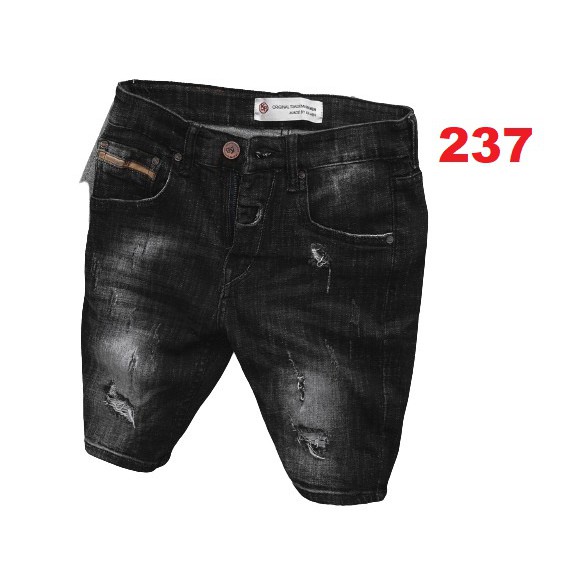 Quần short jean nam màu xanh rách chất bò - quần jean ngắn nam co giãn thời trang cao cấp Pn_shop90 ms247