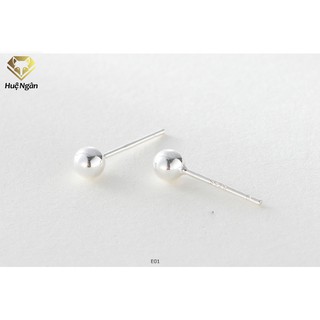 Bông tai bạc 925  - Hạt châu E01