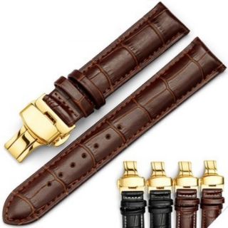 ( Da bò ) Combo dây đồng hồ  da bò - khóa bướm