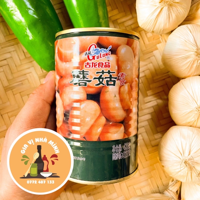 NẤM MỠ  ĐÓNG HỘP -MUSHROOMS GULONG 400GR