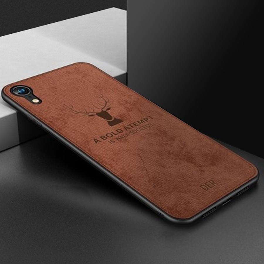 Ốp iPhone Logo Đầu Hươu Dập Nổi (5 Màu)