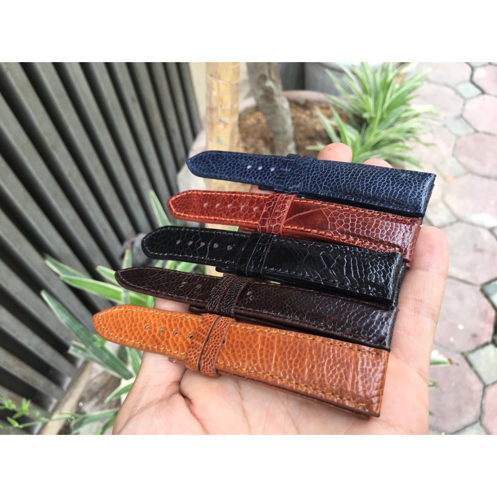 Dây đồng hồ da đà điểu cao cấp đủ size
