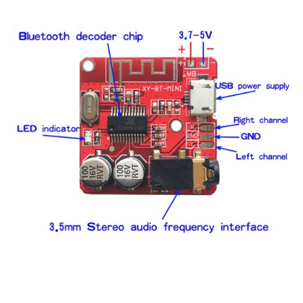 Mạch giải mã âm thanh BLUTOOTH 4.1 4.1 XY-BT-MINI / HW-770 - 8B3 - chế loa Blutooth