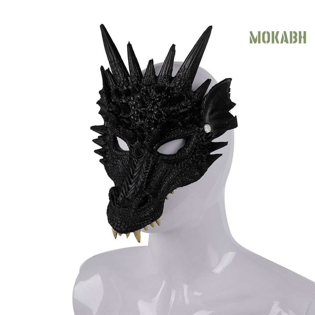 Kẹp Tóc Giả Da Đính Mặt Động Vật 3D Hóa Trang Halloween