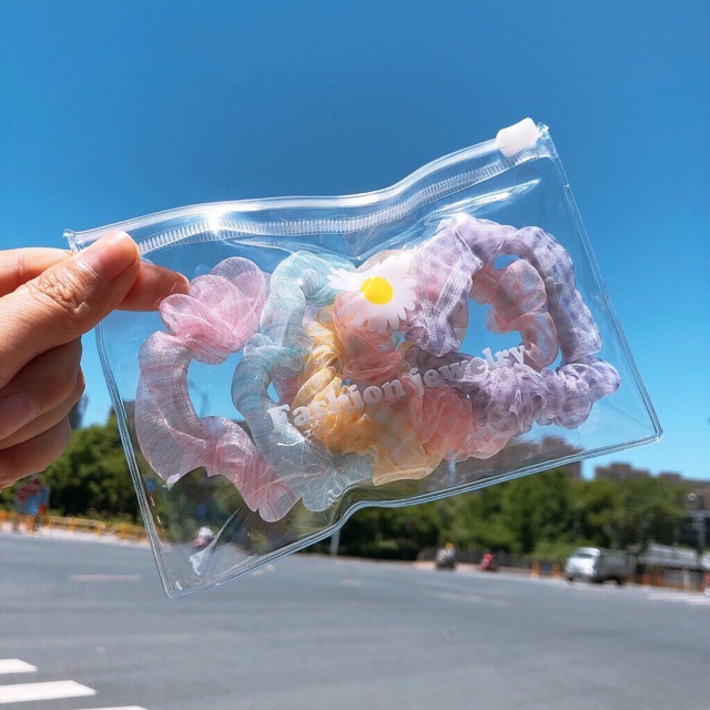 [Mã FAMARAL1 giảm 10K đơn 50K]Túi zip 5 chun buộc tóc