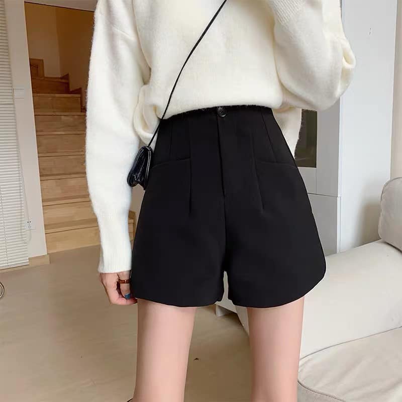 Quần short nữ cạp liền túi vuông lưng cao siêu đẹp CHIBEST YQB28 .