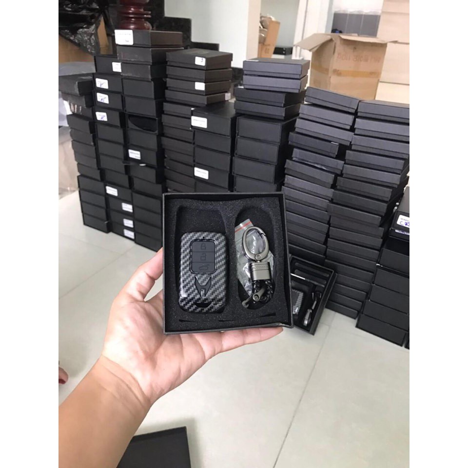 Ốp chìa khóa carbon xe Honda City, Civic, HRV, CRV, Brio, BRV, Jazz 2018 2019 2020 2021 2022 2023 vân cacbon cao cấp