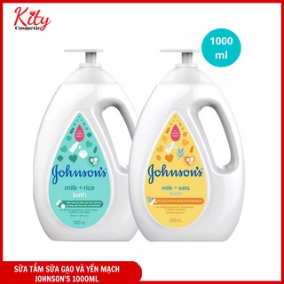 Sữa tắm chứa sữa và gạo Johnson's Milk + Rice bath & Sữa tắm chứa sữa và yến mạch Johnson's Milk + Oats Bath 1000ml
