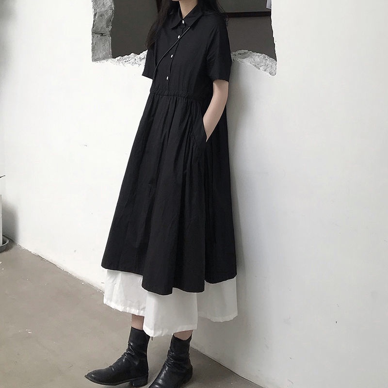 [L&P] váy, chân váy chữ A dài thắt eo phong cách Hàn Quốc