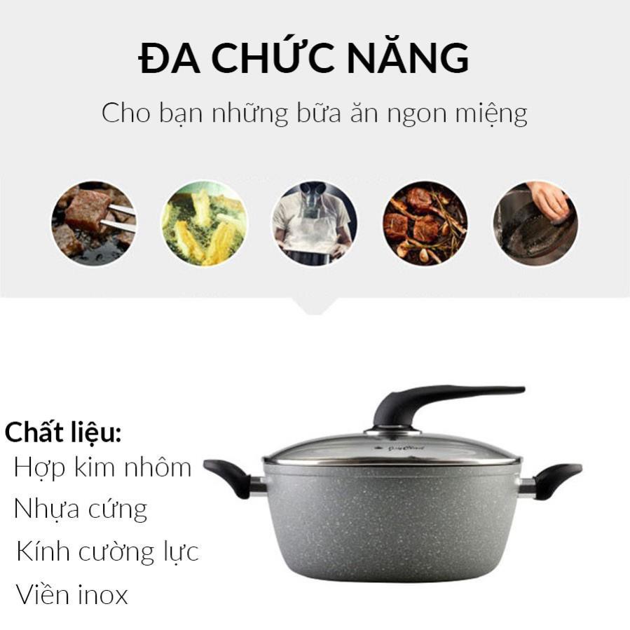 [28cm] Nồi vân đá đáy từ chống dính TFFP-577 - Tiện lợi, đa chức năng, phù hợp với mọi gia đình !