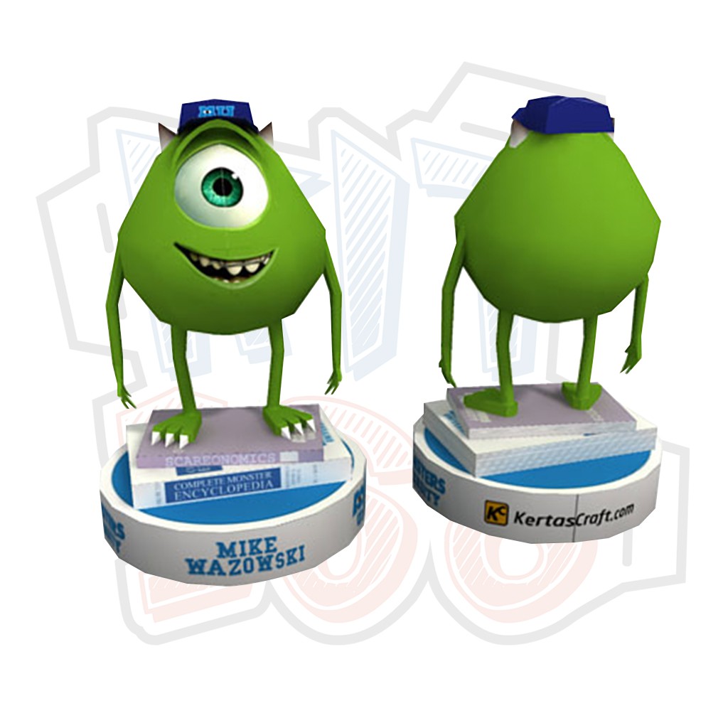 Mô hình giấy Anime Game Mike Wazowski - Monster University