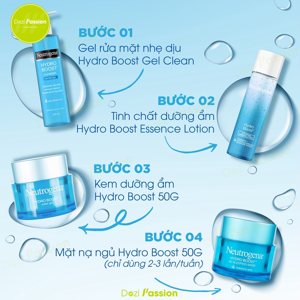 Kem Dưỡng Neutrogena Cấp Nước, Dưỡng Ẩm, Thẩm Thấu Nhanh - Neutrogena Hydro Boost Water Gel 15g/50g
