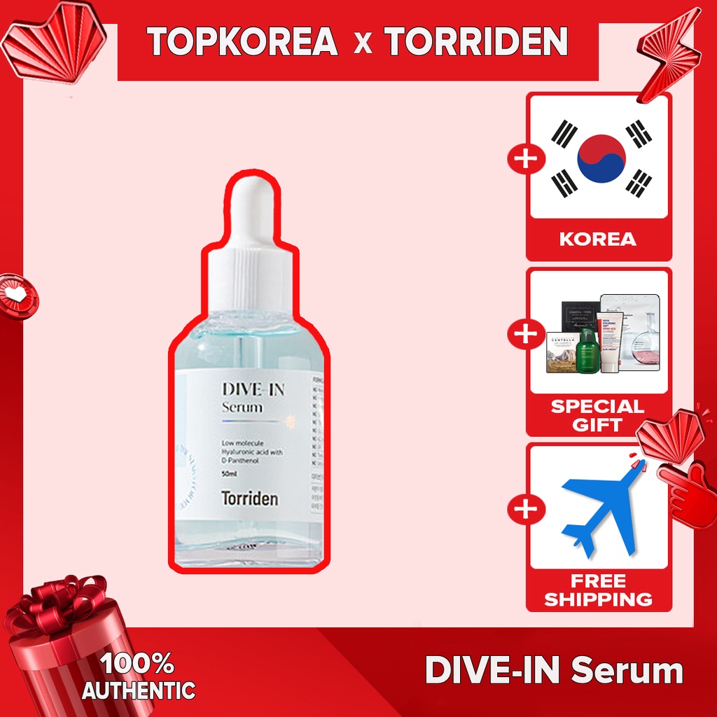 > SERUM Torriden chứa axit hyaluronic phân tử thấp DIVE-IN 50ml / TOPKOREA / Shipping from korea