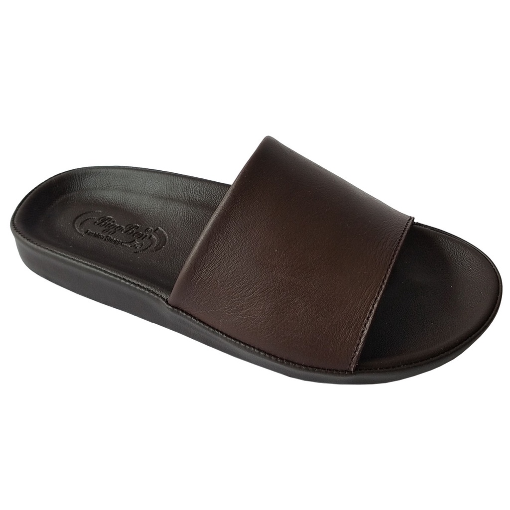 Dép Nam Quai Ngang Da Bò Thật BIGBEN Cao Cấp DN333