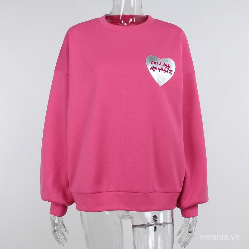 Áo hoodie in chữ thời trang đường phố