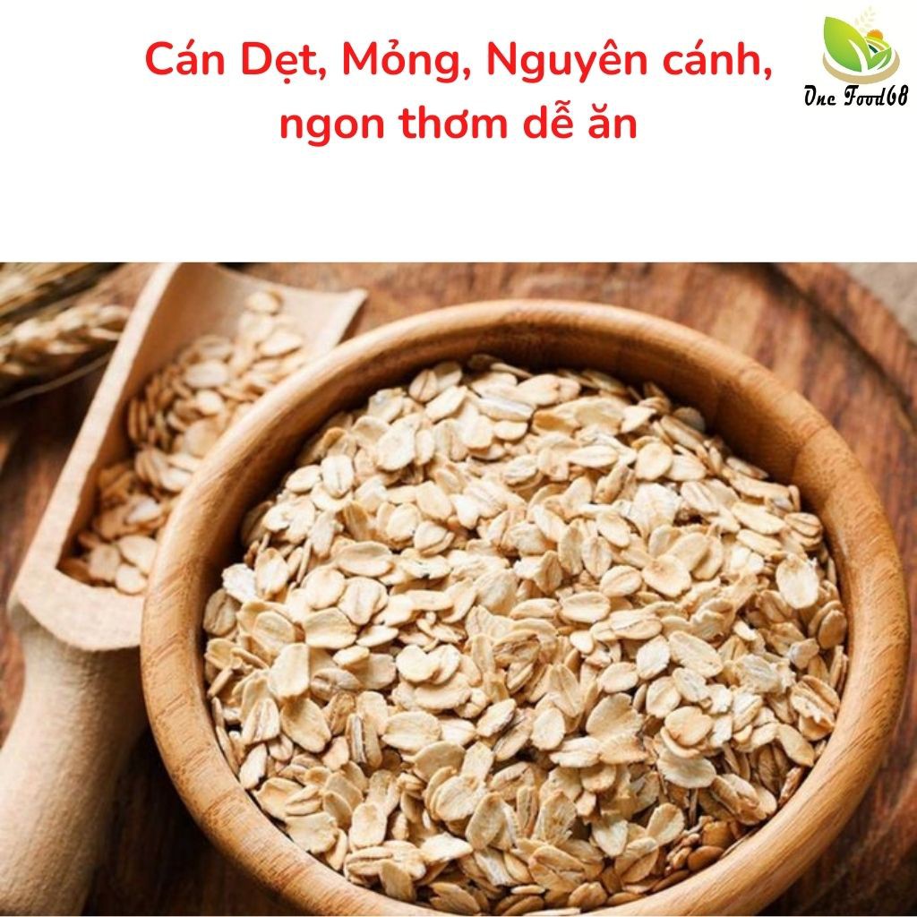 YẾN MẠCH Ăn Kiêng Cán Dẹt, cán mỏng  Nguyên Chất - Yến Mạch Giảm Cân - Ăn Dặm Cho Bé- Alokids TB