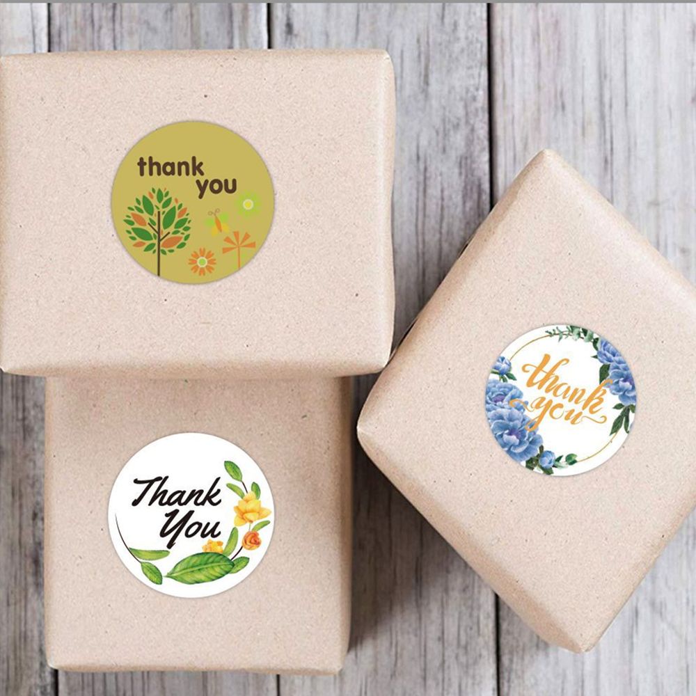 Nhãn Dán Niêm Phong Bao Thư In Chữ Thank You Độc Đáo Trang Trí Quà Tặng