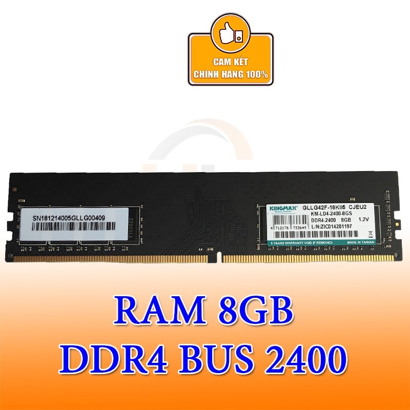 RAM PC 8GB BUS 2400 KINGMAX BH CHÍNH HÃNG 36 THÁNG ẢNH THẬT