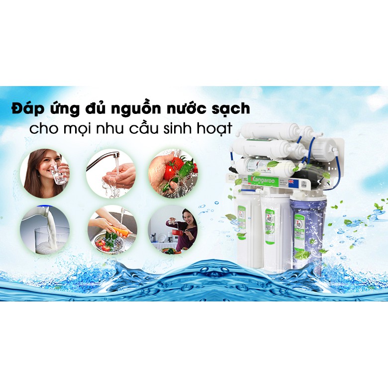 Máy lọc nước RO không vỏ Hydrogen Kangaroo KG100HQ 9 lõi