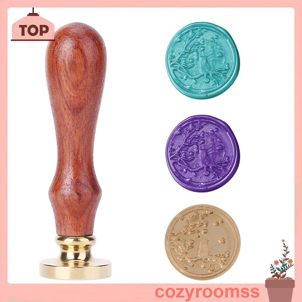 Con dấu cán gỗ họa tiết cổ điển độc đáo