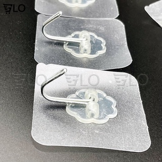 Móc Treo Dính Tường Siêu Chắc 6x6cm - Inox Không Gỉ, Tải Trọng 5kg, Nhựa Trong Suốt