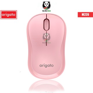 [Bảo Hành Lỗi 1 Đổi 1] Chuột Không Dây Arigato M220 Pink (Màu Hồng) Không Tiếng Ồn