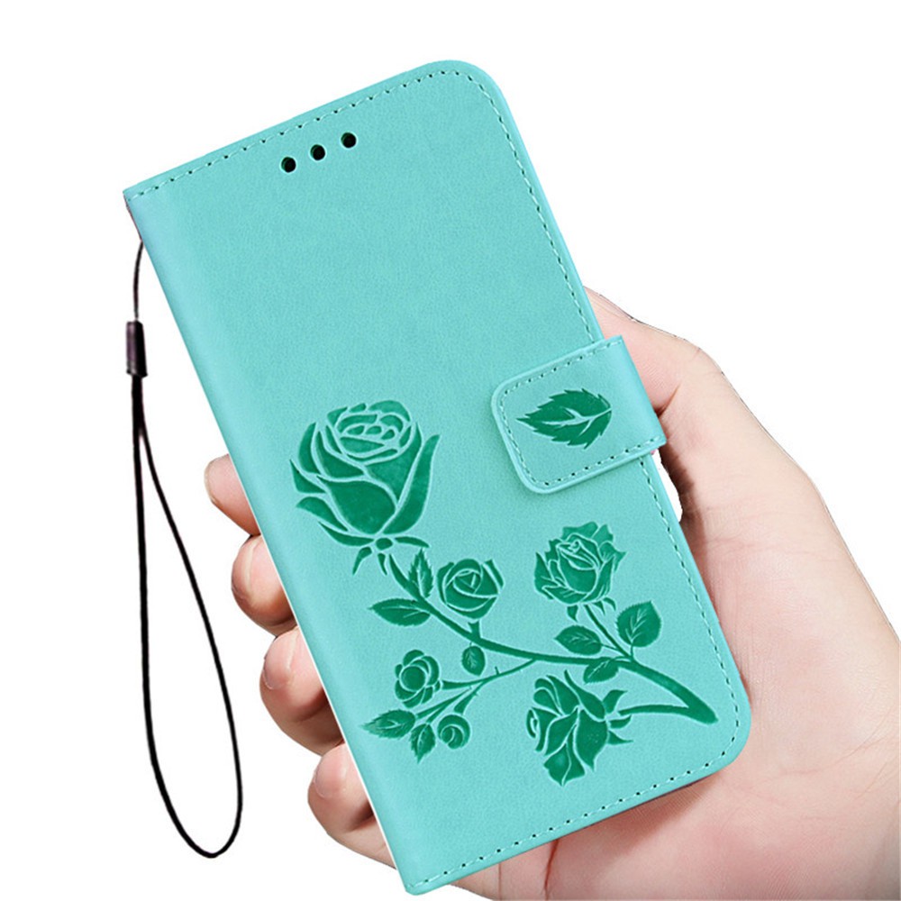 Bao Da Điện Thoại Pu Nắp Lật Khóa Nam Châm Hình Hoa Hồng 3d Cho Huawei Honor V30 View 30 6c 4c Pro 6a 5a Play 6x 5x