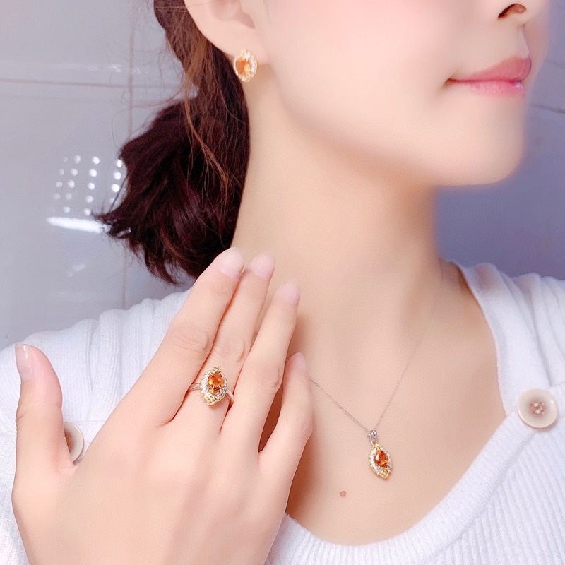 Bộ Trang Sức Tự Nhiên Kiểu Dáng Đơn Giản Sang Trọng