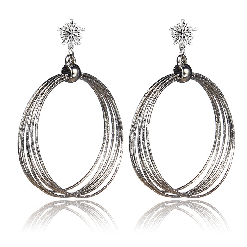 Khuyên Tai Nữ/ Bông Tai Nữ Dáng Xoắn Tròn kiểu dáng Châu Âu (2 chiếc)