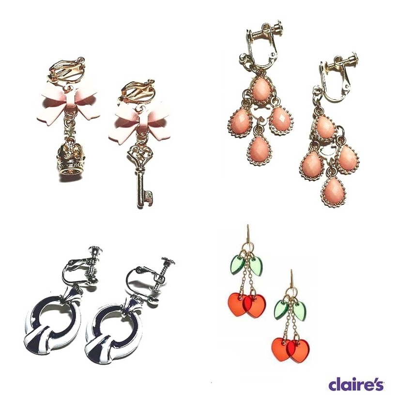 Bông tai CLAIRE'S chính hãng nhiều mẫu độc lạ cá tính khuyên kẹp