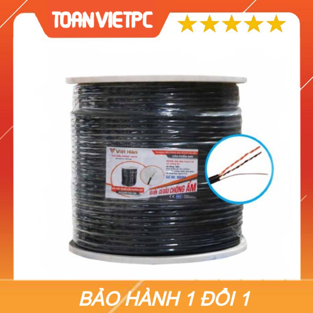 Dây cáp mạng Việt Hàn 4 lõi phủ dầu, gia cường 100m, 90m, 80m, 70m