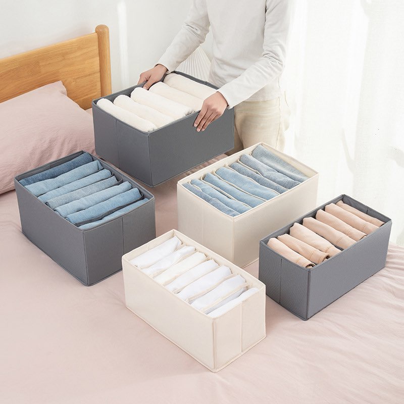Hộp Vải Chia Ngăn Đựng Quần Áo Gấp Gọn Tiện Lợi, Chống Thấm Nước, Hộp Đựng Quần Áo Đa Năng Tiện Ích MIMO FURNITURE