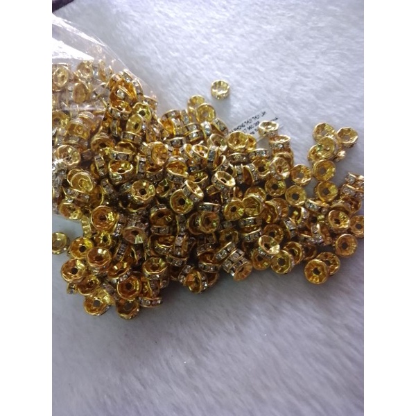 Sỉ bịch 500 chặn bánh xe đính đá pha lê làm vòng handmade