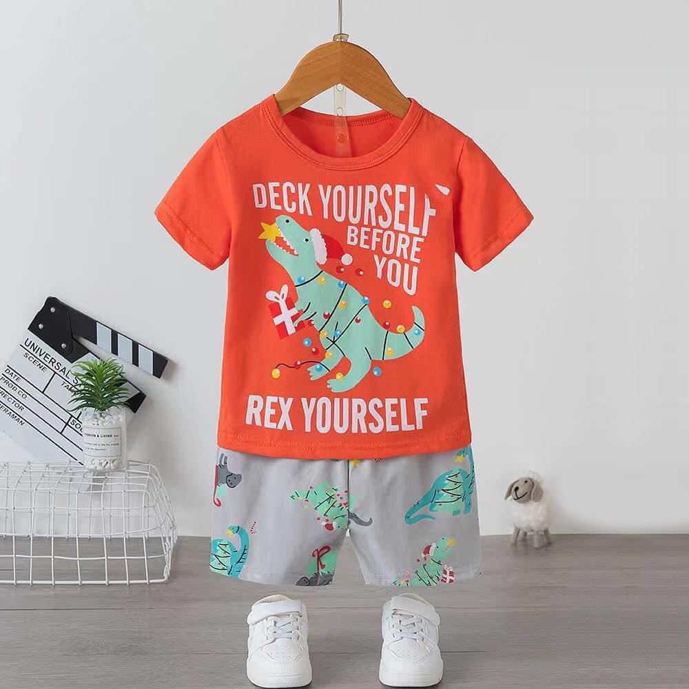 Đồ bộ bé trai - Bộ thun cotton xuất Hàn cộc tay cho bé trai từ 7 - 22kg