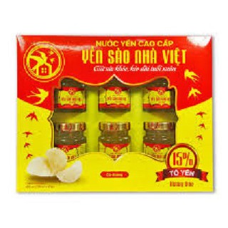 YẾN NHÀ VIỆT 15% nước yến sào có đường  VỊ DỪA (6 lọ)