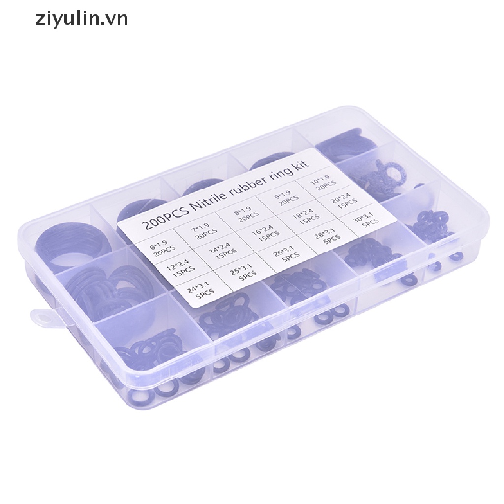 Set 200 Vòng Đệm Cao Su Hình Chữ O Chuyên Dụng