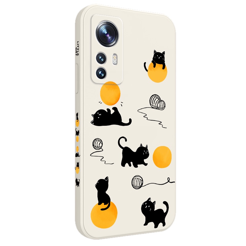 Ốp Điện Thoại Hình Mèo Kèm Dây Đeo Sáng Tạo Cho Xiaomi Mi 12 12X 12S 11 Pro Lite Ultra 11Lite 11i