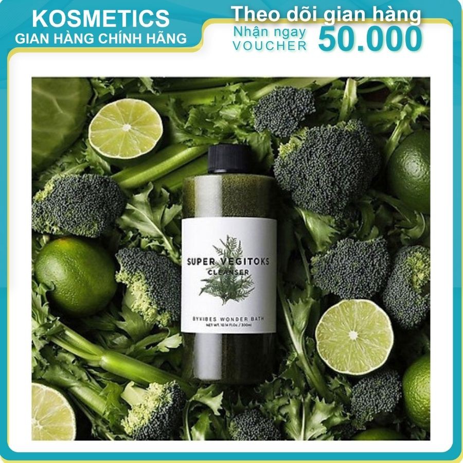 Sữa Rửa Mặt Thải Độc Rau Củ Byvibes Wonder Bath 3 In 1 Super Vegitoks Cleanser 300ML -Tặng Mini Size | BigBuy360 - bigbuy360.vn