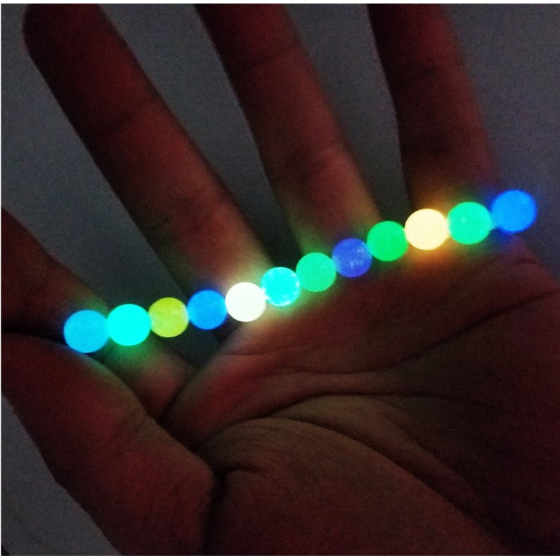 Hạt Nhựa Dạ Quang 6-12mm Dùng Làm Trang Sức Thủ Công