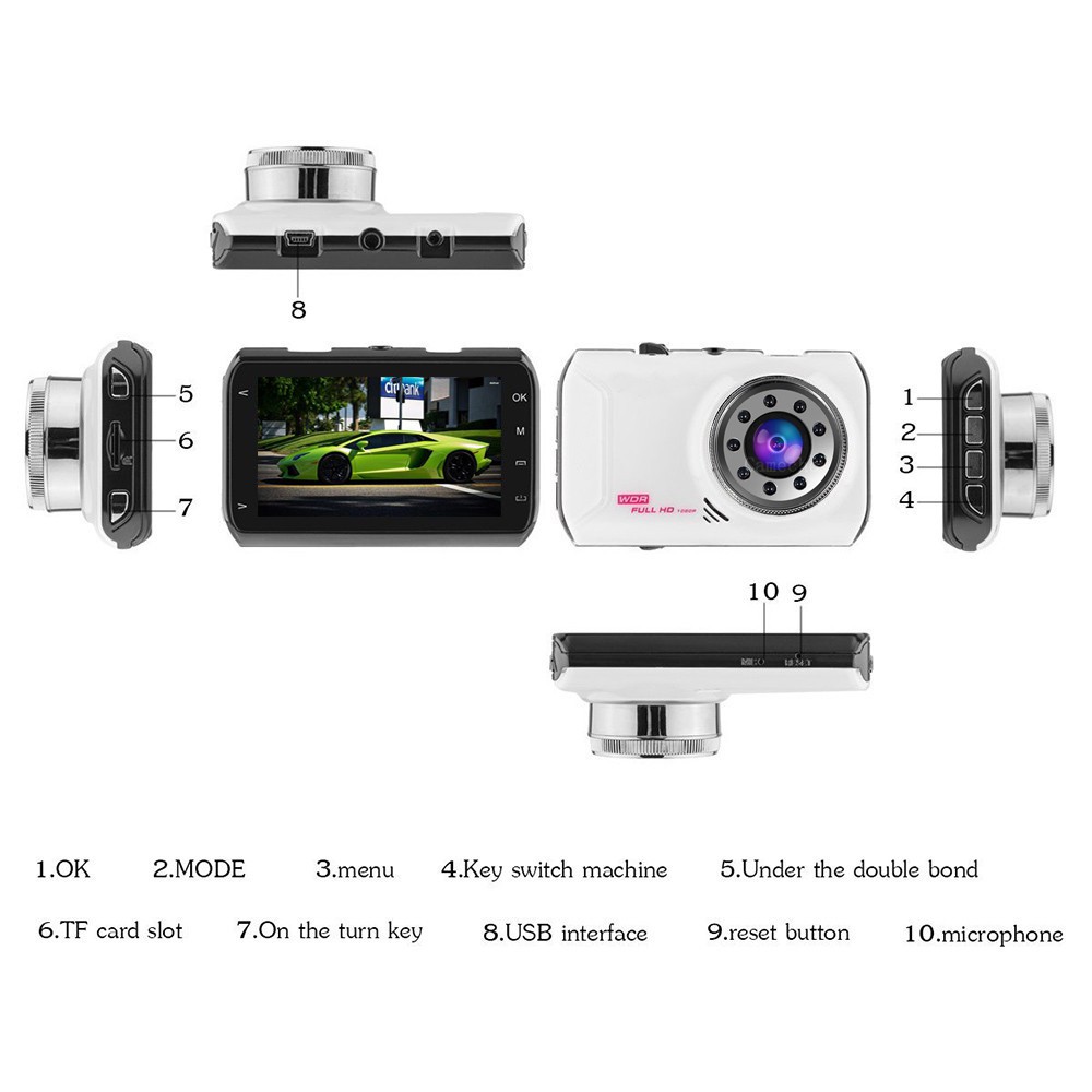 Máy Ghi Hình Quay Phim Fh05 Dashcam Full Hd 1080 P | BigBuy360 - bigbuy360.vn